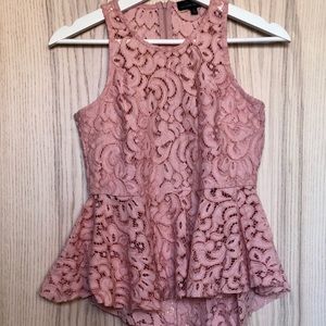 Love university lace pink top
